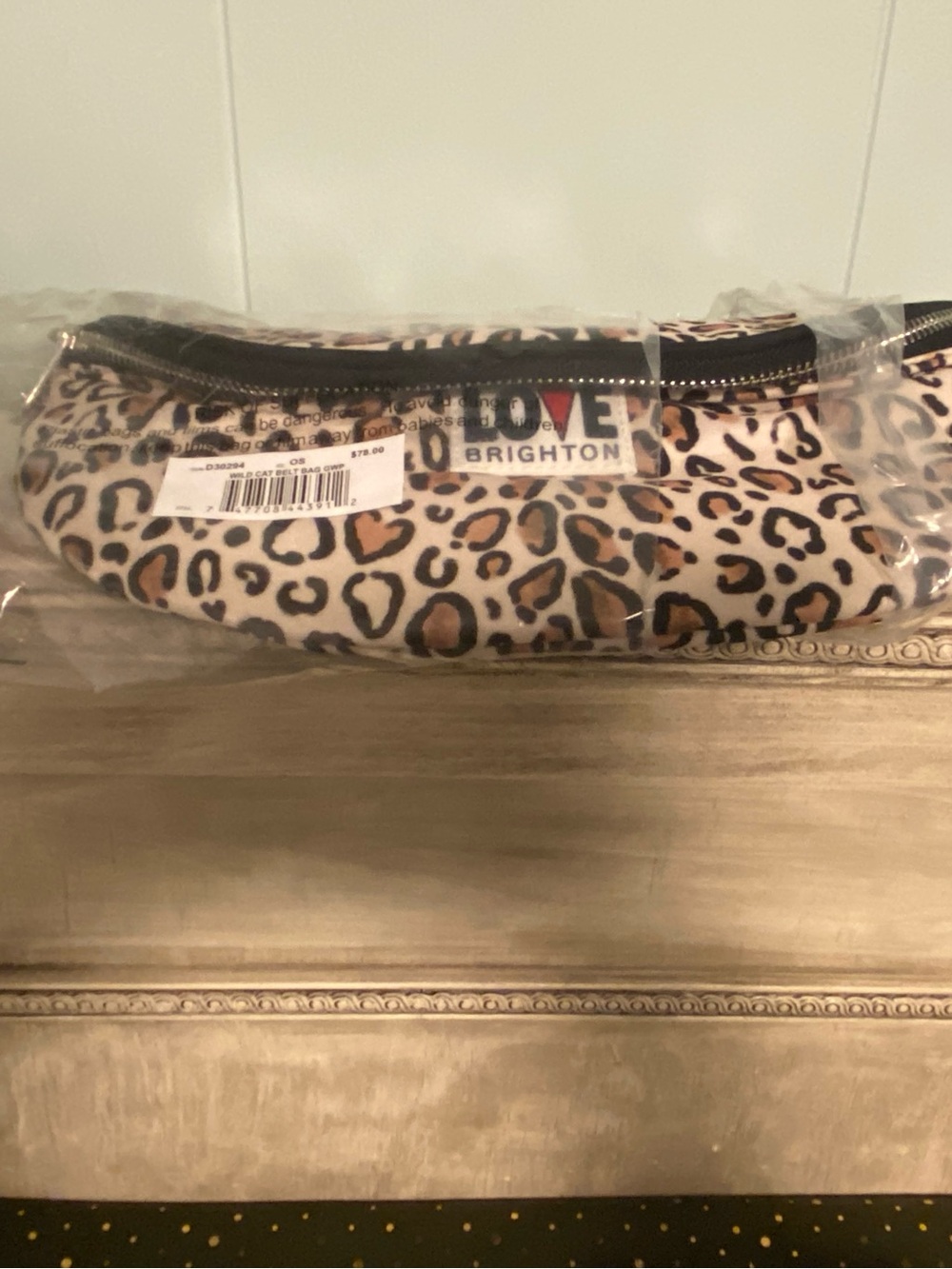 NWT Brighton Leopard Print Belt Bag - Tan & Black